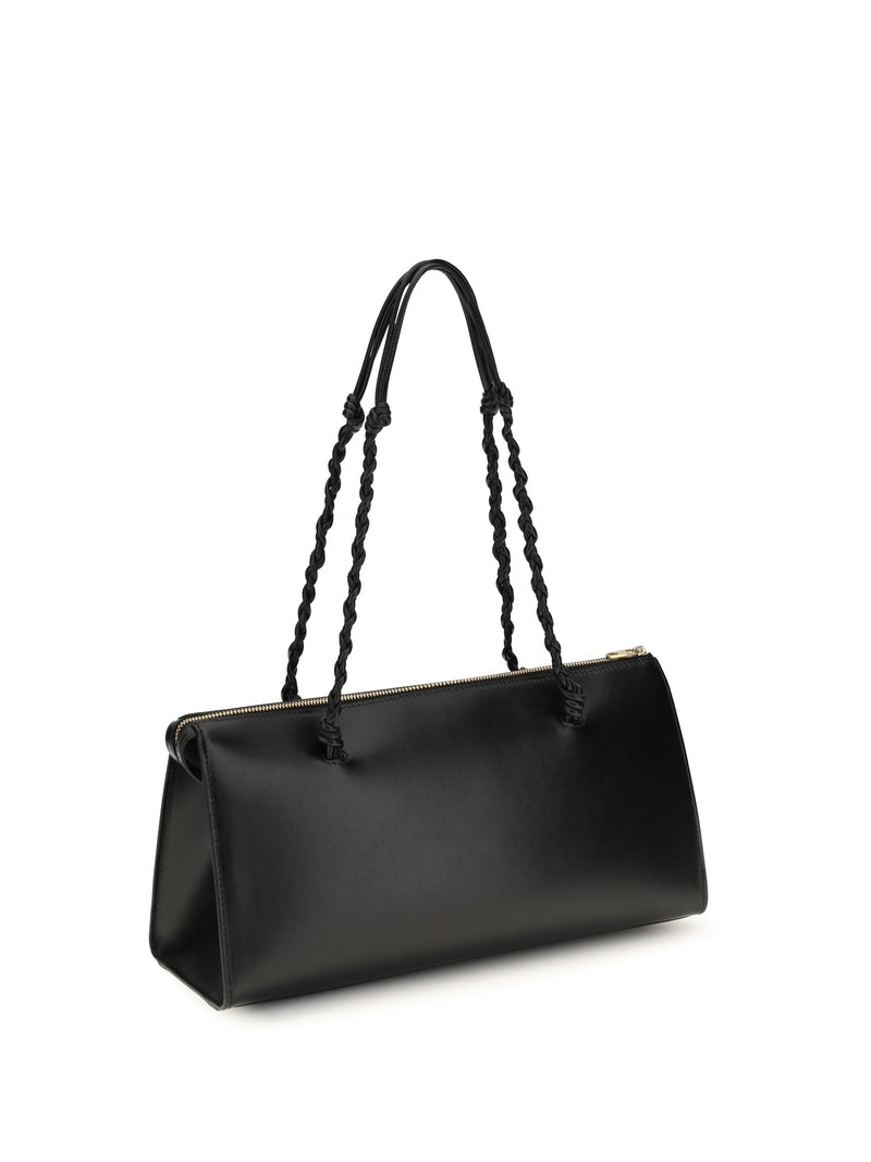Jil Sander Tangle Shoulder Bag — Black Calf Leather Bos Taurus
