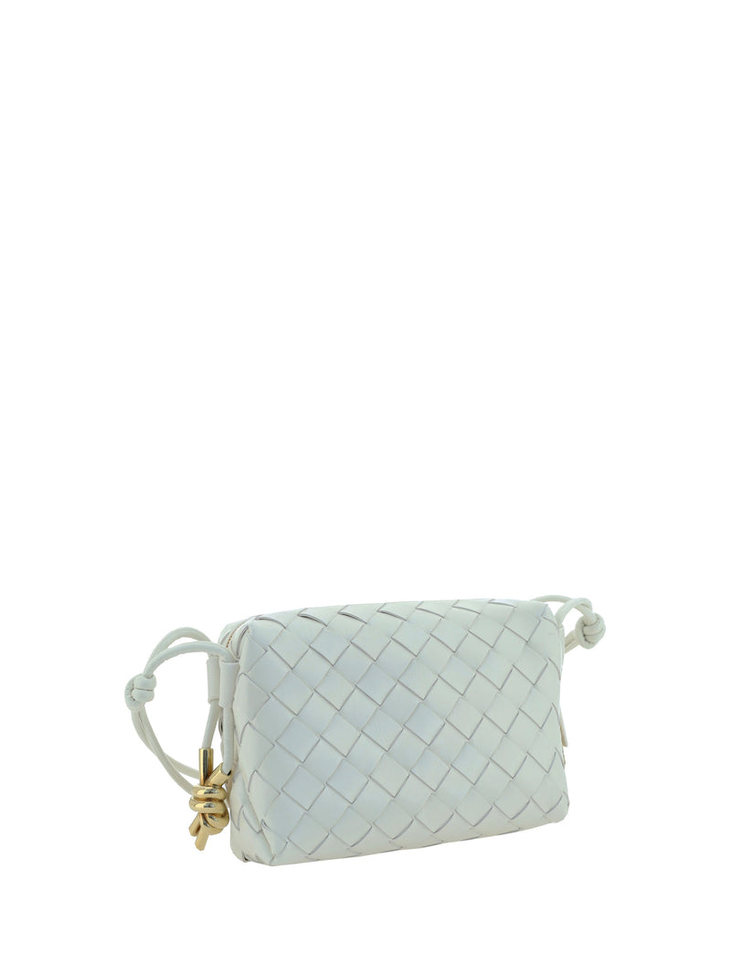 Bottega Veneta Loop Shoulder Bag — White Calf Leather