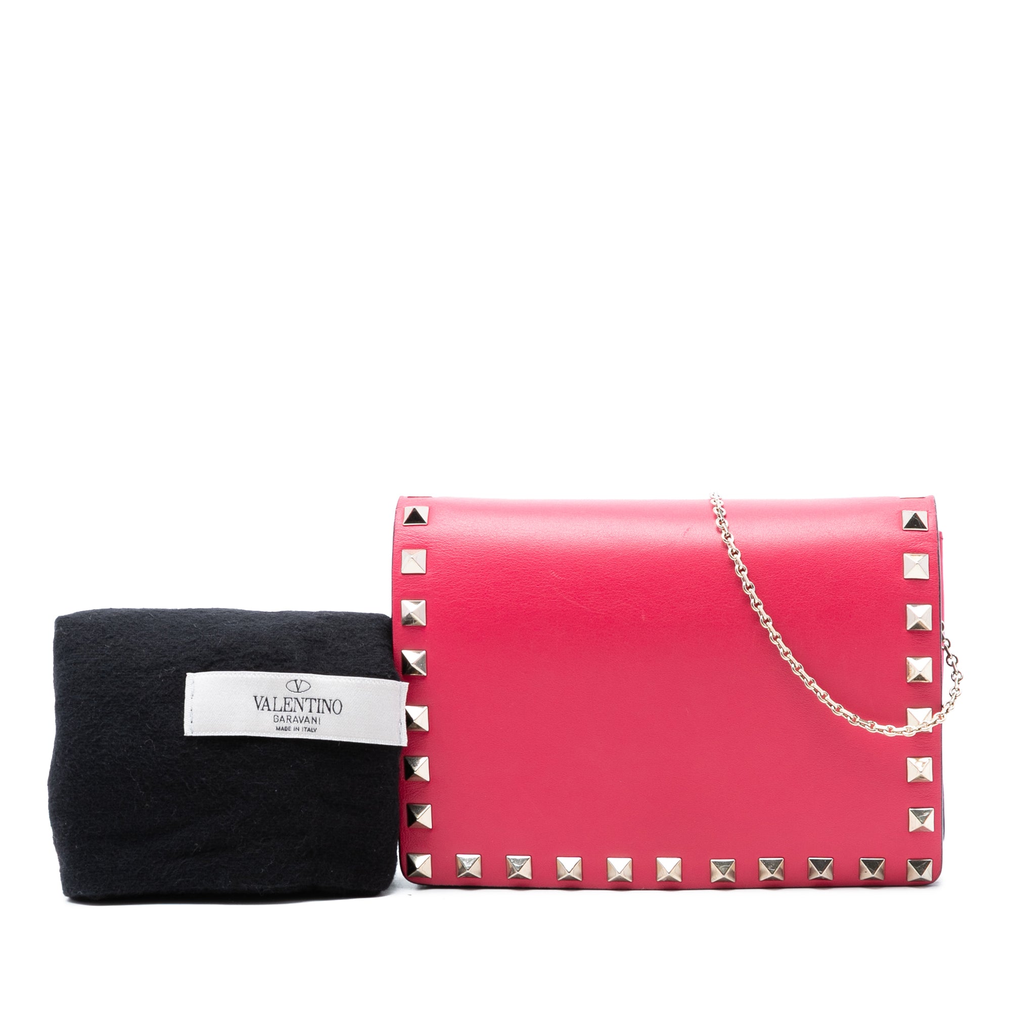Leather Rockstud Chain Pouch - Image 8