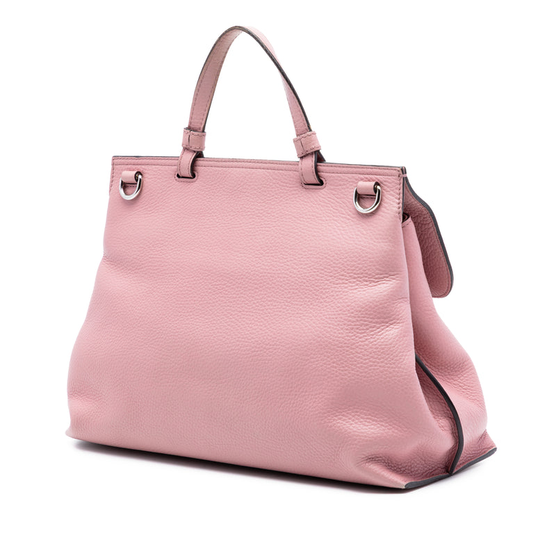 Medium Calfskin Bamboo Daily Satchel - Image 2