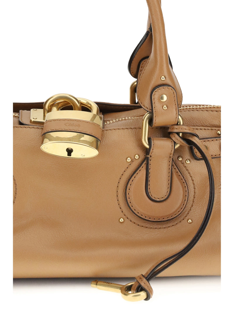 Chloé Paddington Top Handle Bag — Brown Buffalo; Leather