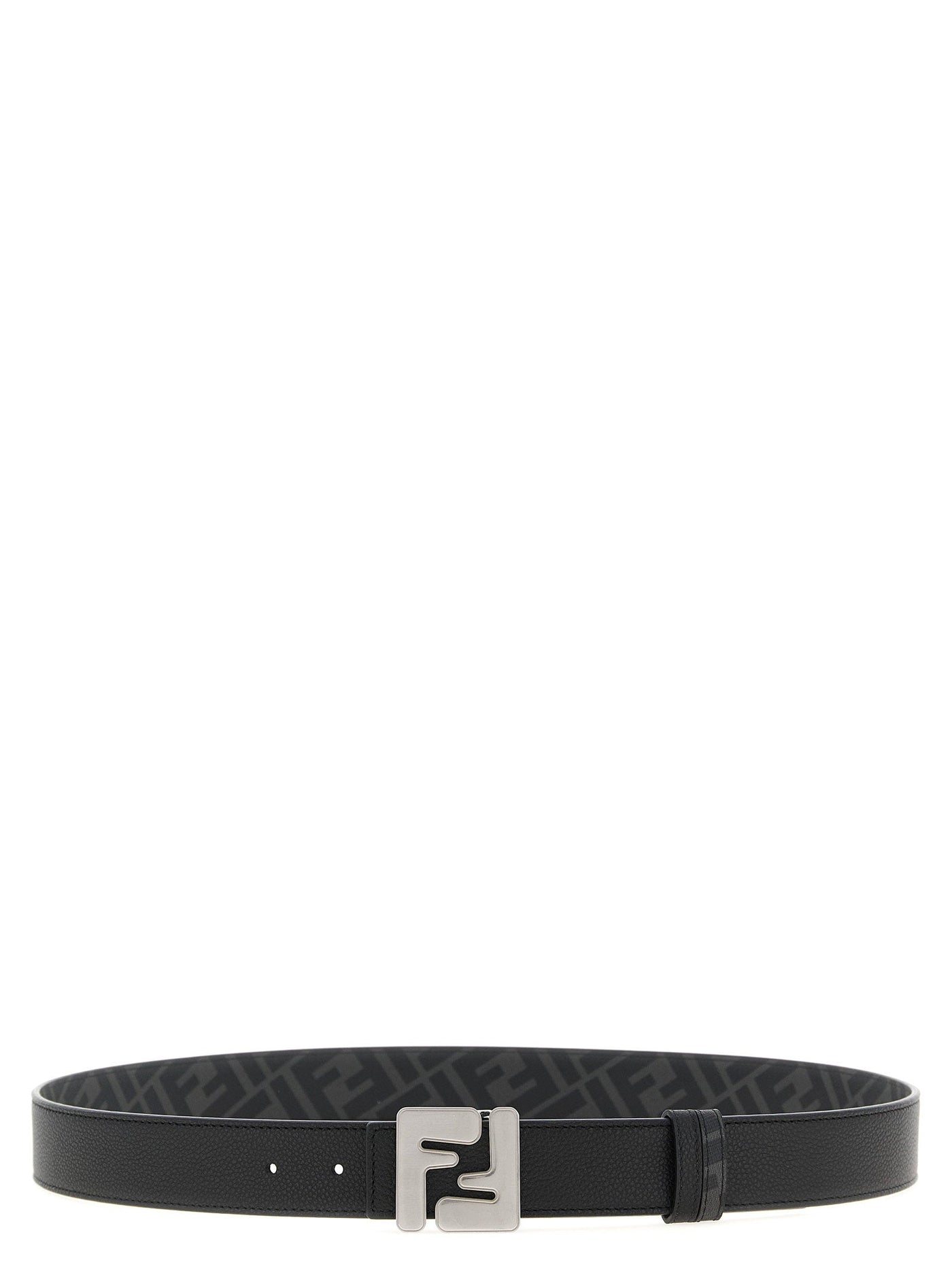 Fendi Reversible Ff Logo Belt — Black