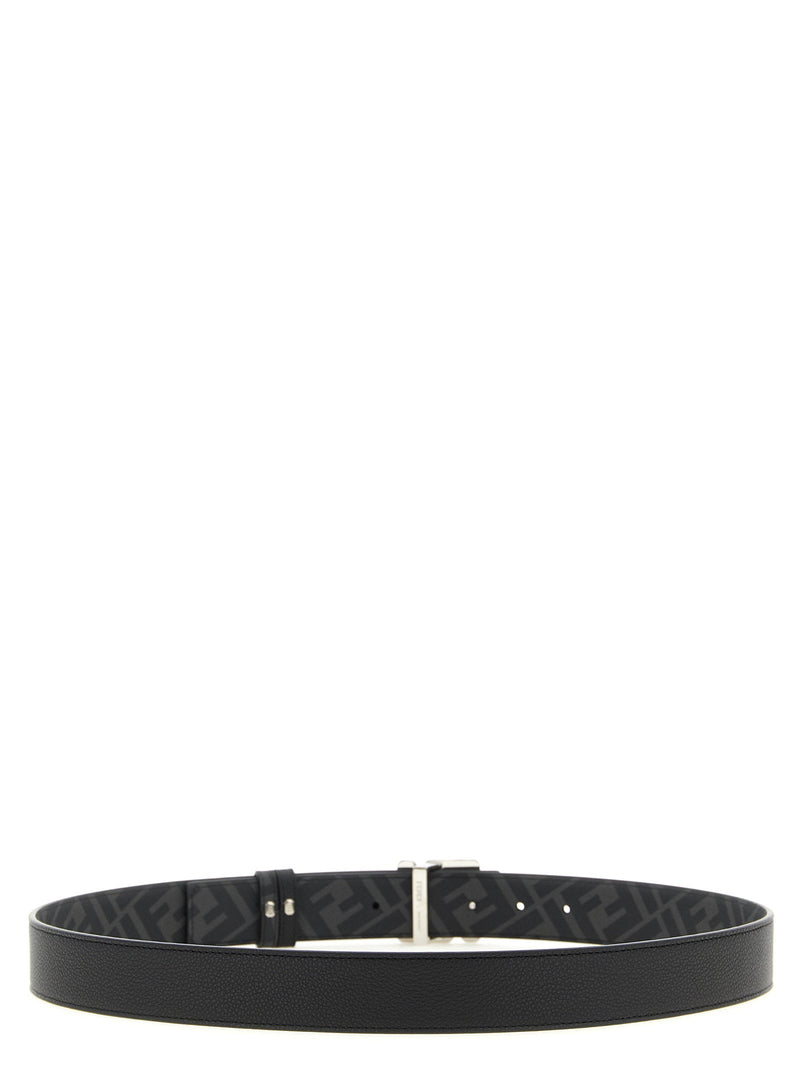 Fendi Reversible Ff Logo Belt — Black