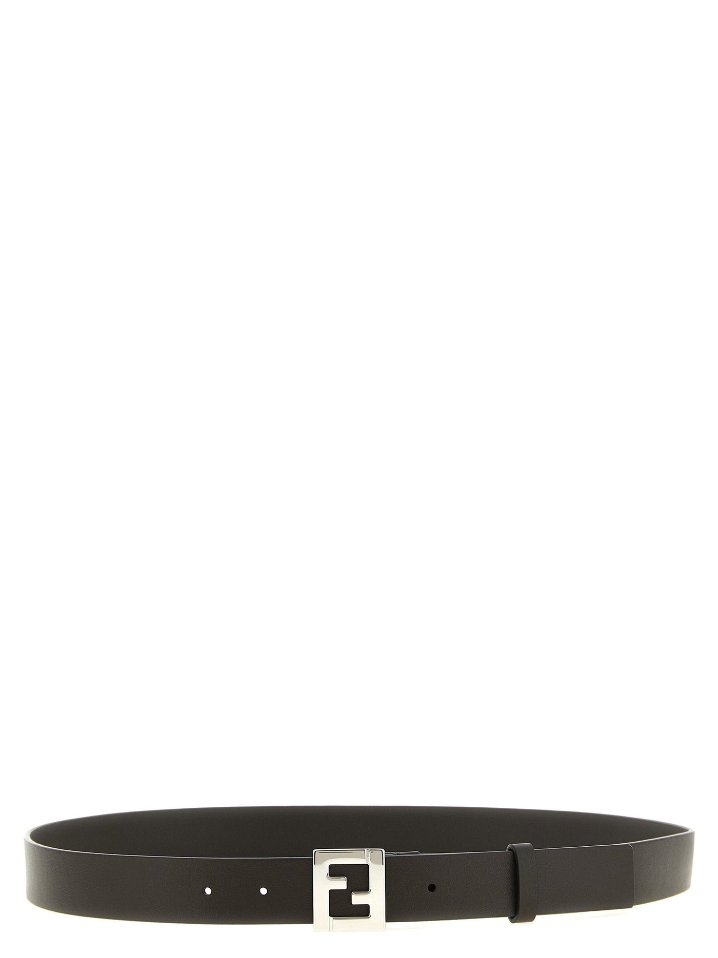 Fendi Ff Metal Buckle Belt — Brown Smooth Calf Leather