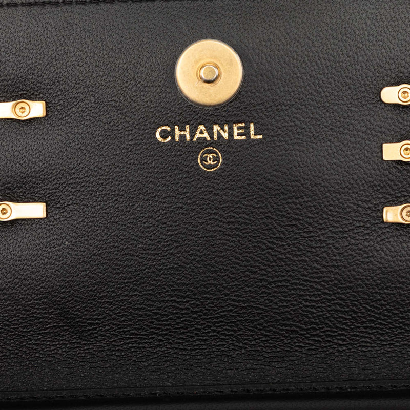 Mini CC Quilted Lambskin Coco Clips Wallet on Chain - Image 5