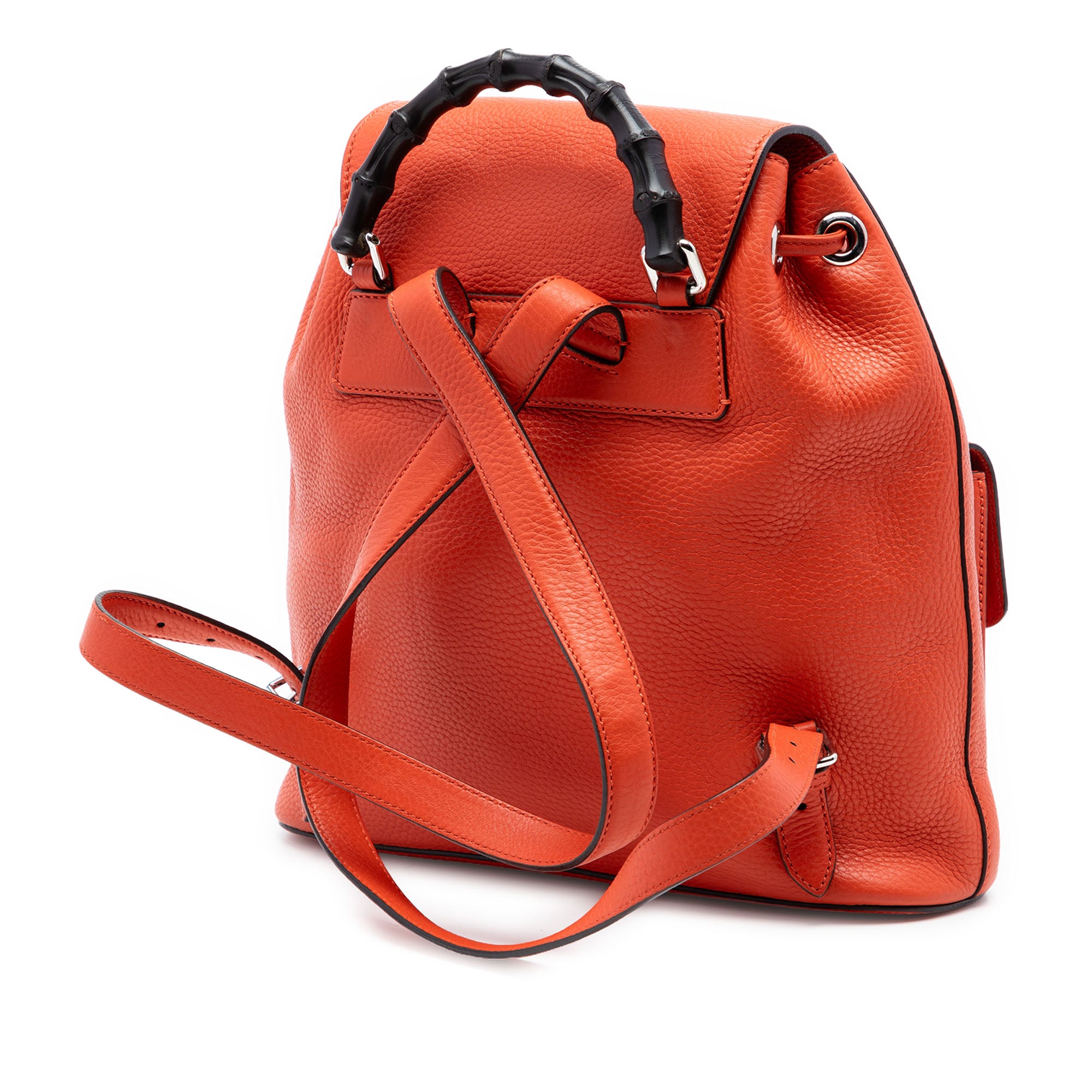 Grained Calfskin Bamboo Tassel Backpack - Image 2