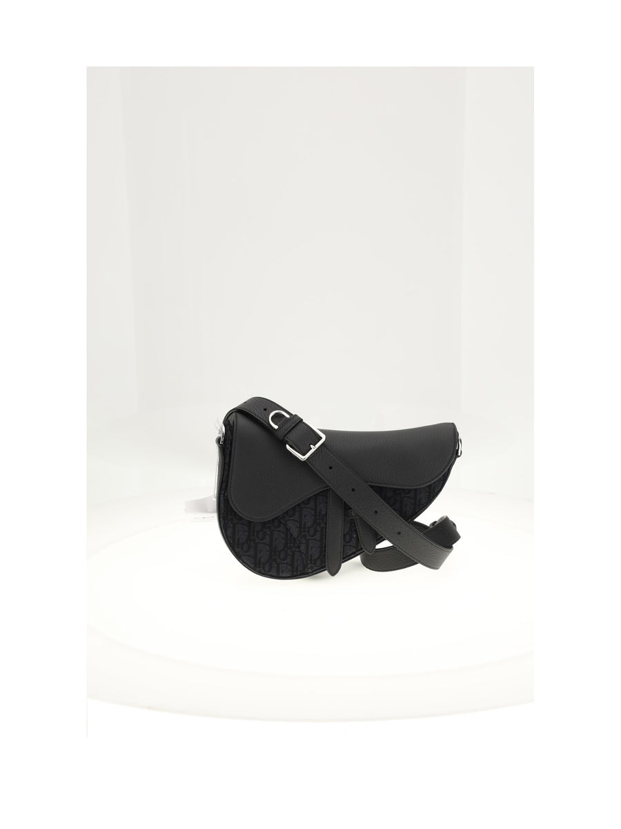 Dior Calf Leather Saddle Shoulder Bag — Black (bos Taurus)