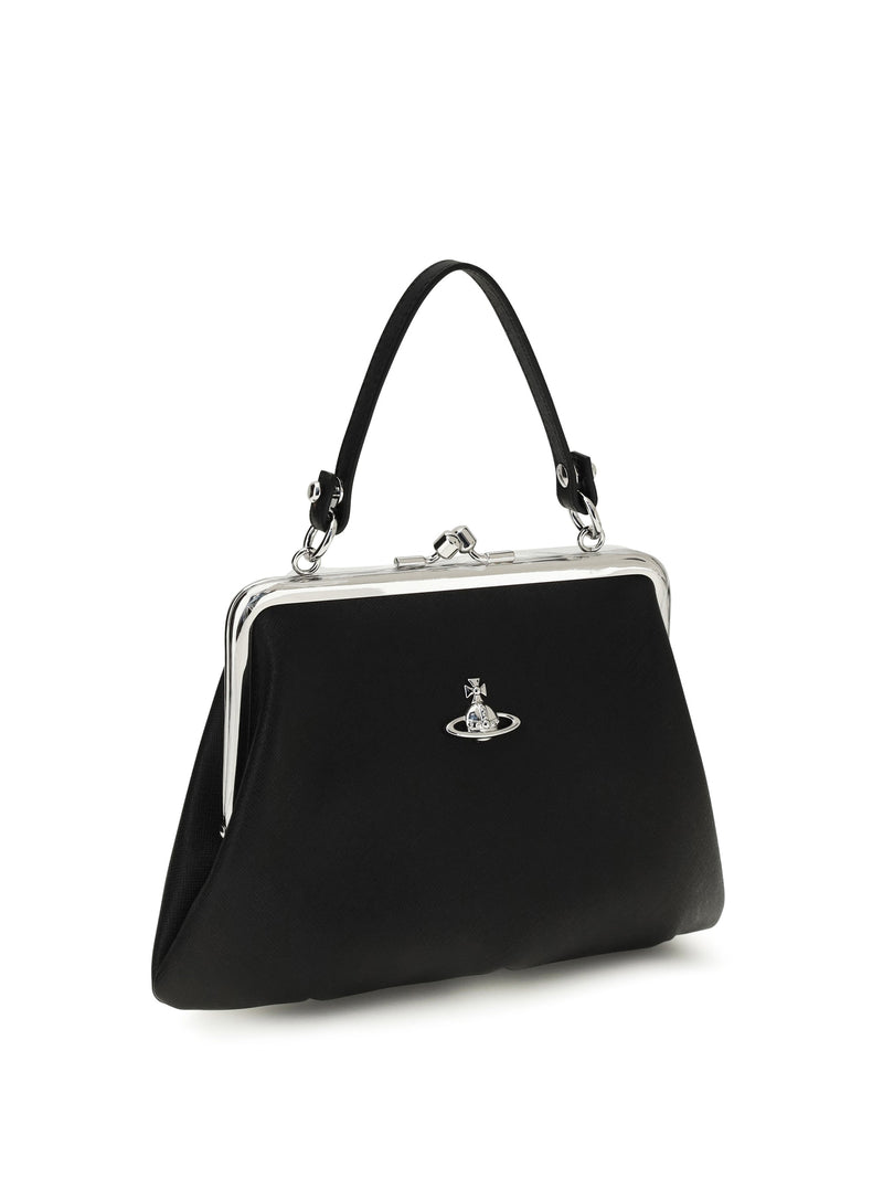 Vivienne Westwood Granny Top Handle Bag — Black Polyurethane