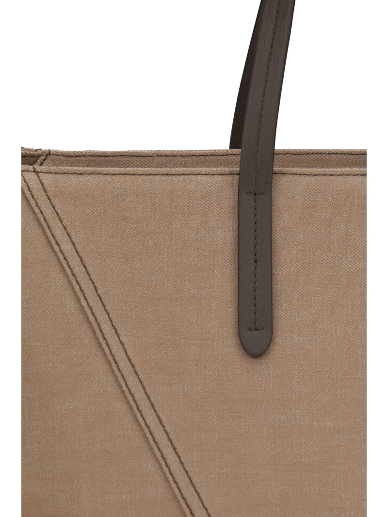 Brunello Cucinelli Bc Tote Bag — Beige Outer Cotton