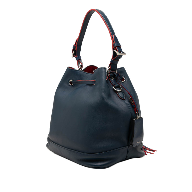 Soft Calf Tassel Convertible Drawstring Bucket Bag - Image 2