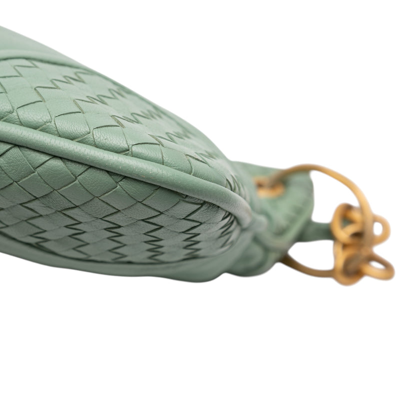 Intrecciato Trimmed Leather Shoulder Bag - Image 10