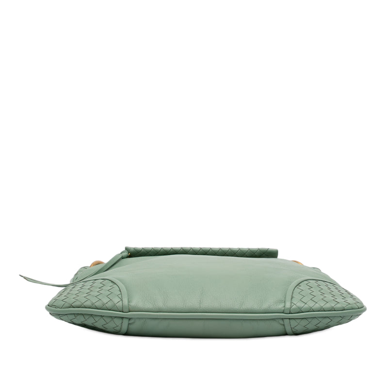 Intrecciato Trimmed Leather Shoulder Bag - Image 3
