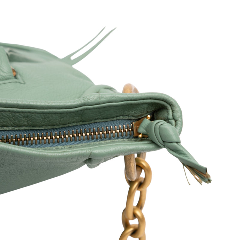 Intrecciato Trimmed Leather Shoulder Bag - Image 8