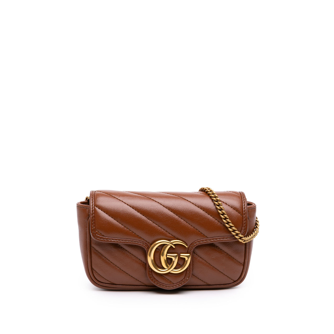 Mini GG Marmont Matelasse Diagonal Leather Flap Crossbody - Image 1