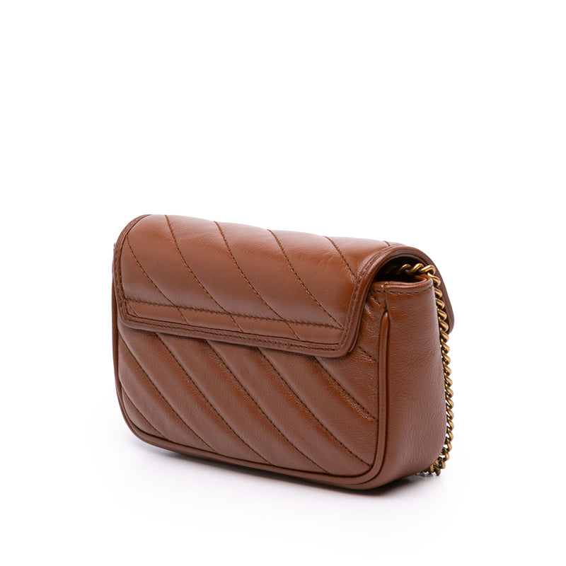 Mini GG Marmont Matelasse Diagonal Leather Flap Crossbody - Image 2