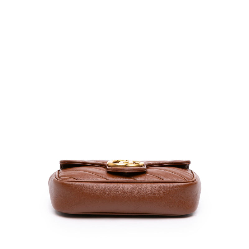 Mini GG Marmont Matelasse Diagonal Leather Flap Crossbody - Image 3