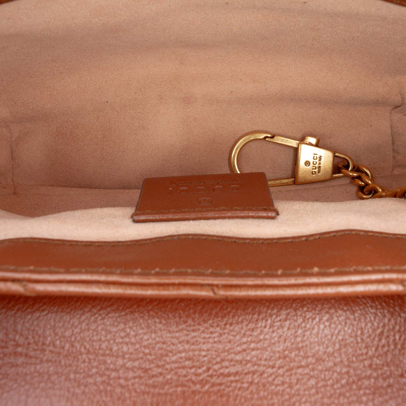 Mini GG Marmont Matelasse Diagonal Leather Flap Crossbody - Image 4