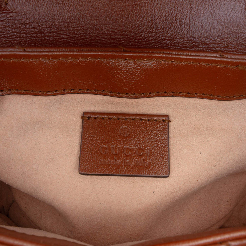 Mini GG Marmont Matelasse Diagonal Leather Flap Crossbody - Image 5