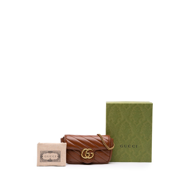 Mini GG Marmont Matelasse Diagonal Leather Flap Crossbody - Image 7