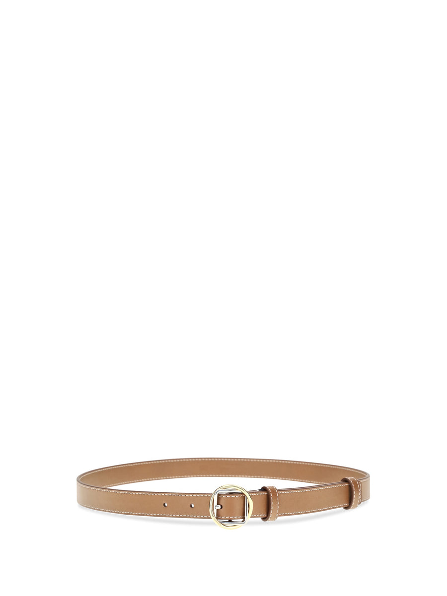 Jacquemus Salon Slim Belt — Brown Calf Leather