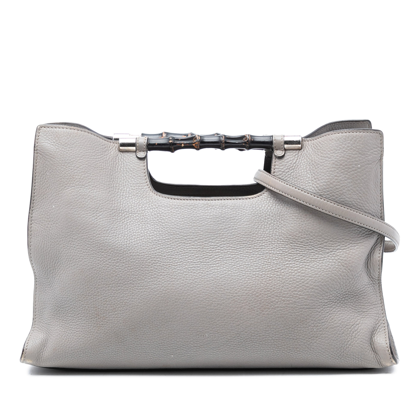 Medium Calfskin Bamboo Daily Shopper Satchel - Image 1