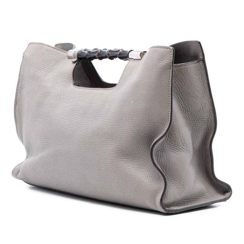 Medium Calfskin Bamboo Daily Shopper Satchel - Image 2