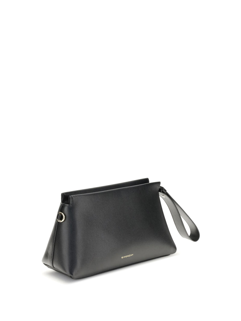 Givenchy Leather Pouch With Wrist Strap Clutch — Black Calf Bos Taurus Wallet