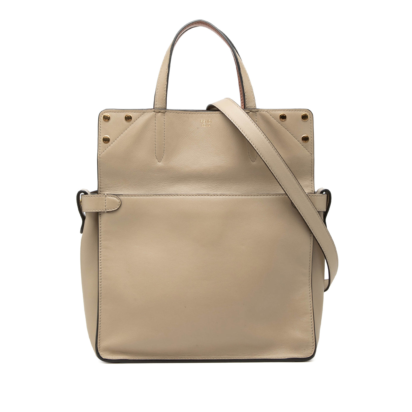 Vitello Grace and Suede Flip Satchel - Image 1