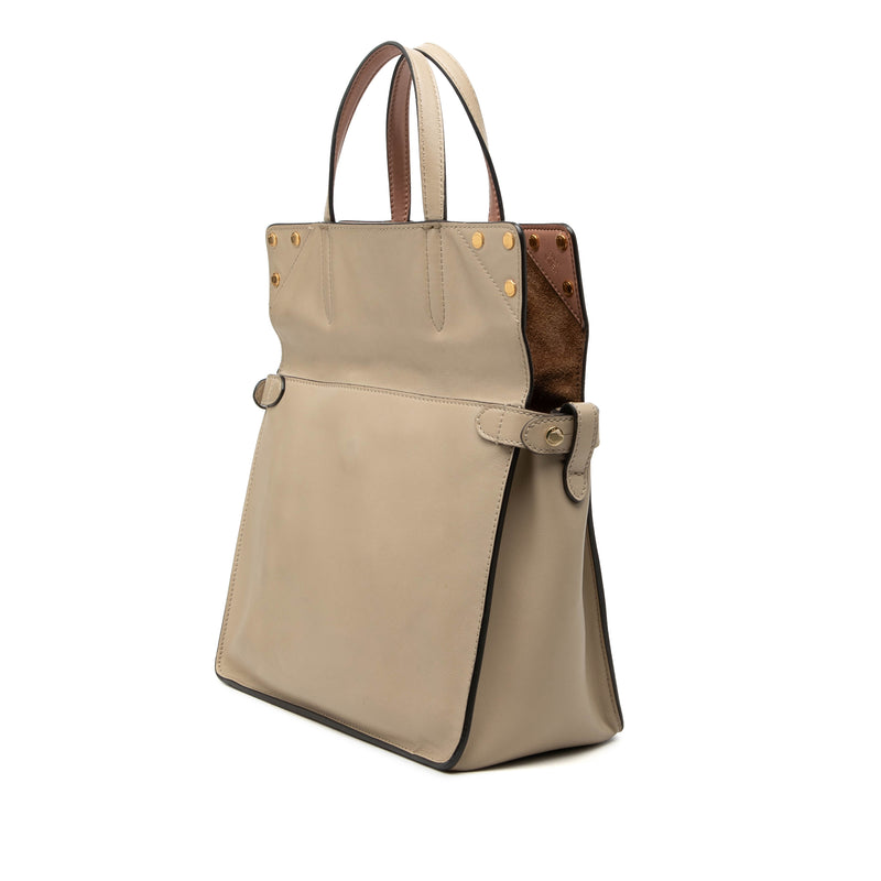 Vitello Grace and Suede Flip Satchel - Image 2
