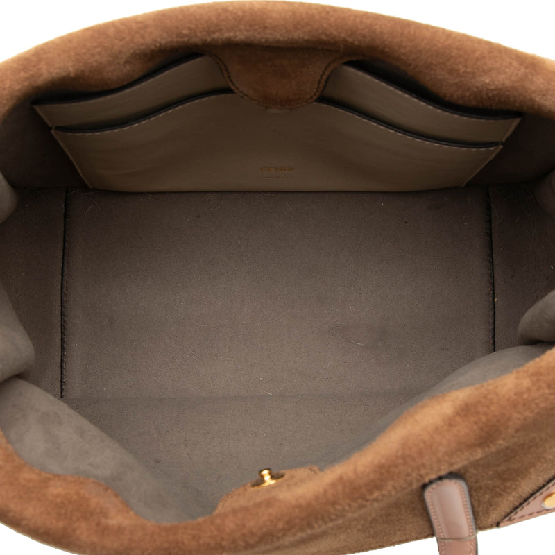 Vitello Grace and Suede Flip Satchel - Image 4