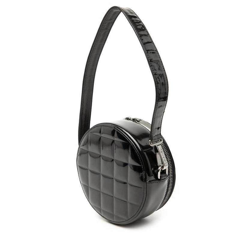 CC Choco Bar Patent Round Shoulder Bag - Image 2