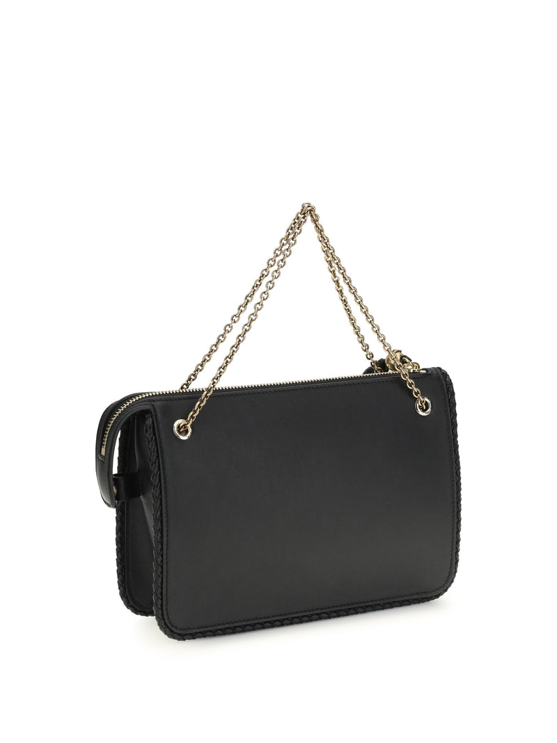 Etro Calf Leather Crossbody Bag — Black Bos Taurus
