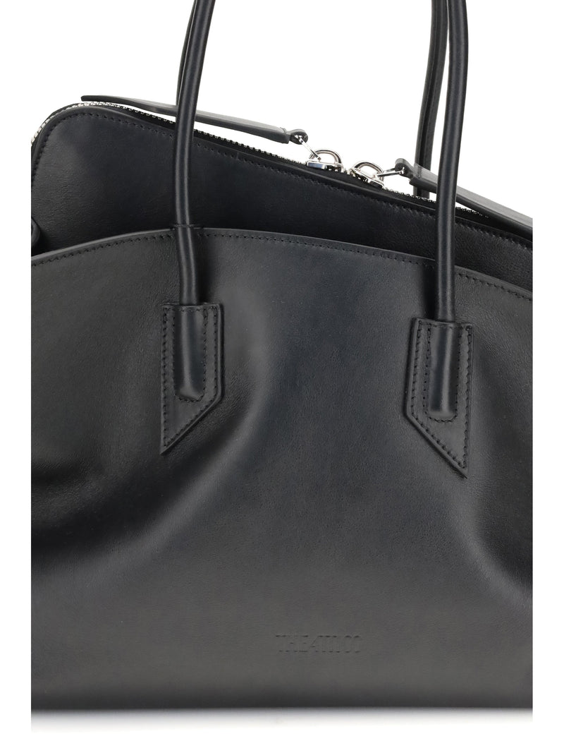 The Attico La Passeggiata Shoulder Bag — Black Calf Leather Bos Taurus