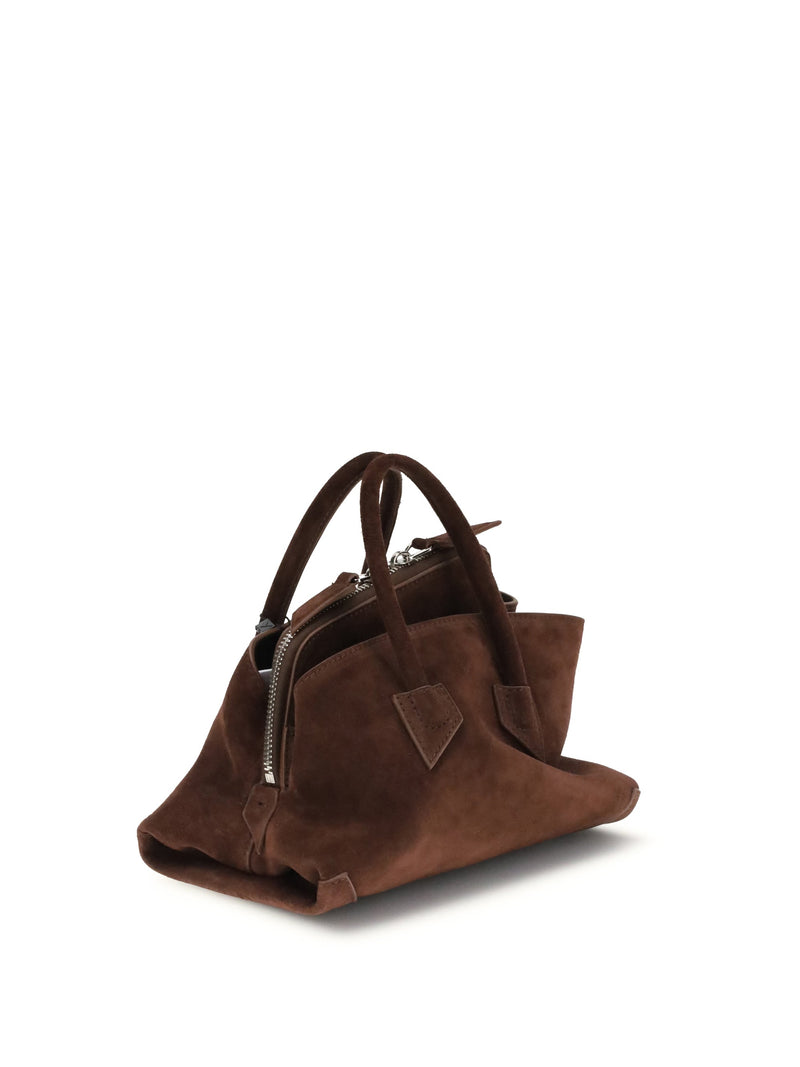 The Attico La Passeggiata Shoulder Bag — Brown Calf Leather Bos Taurus