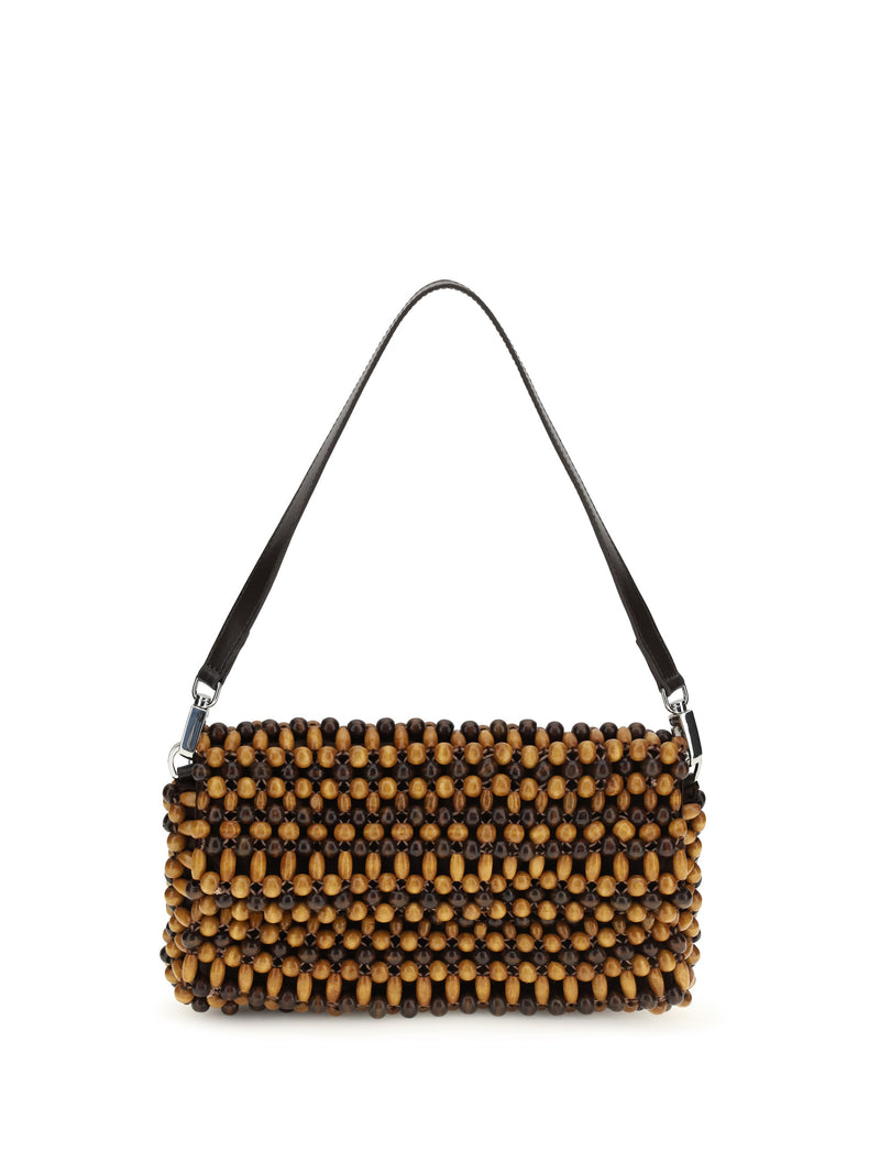 Staud Timmy Shoulder Bag — Multicolor Wood