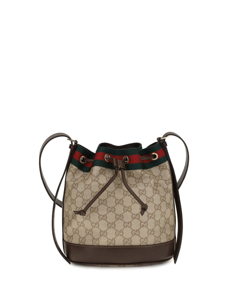 Gucci Venice Bucket Bag — Brown Fabric