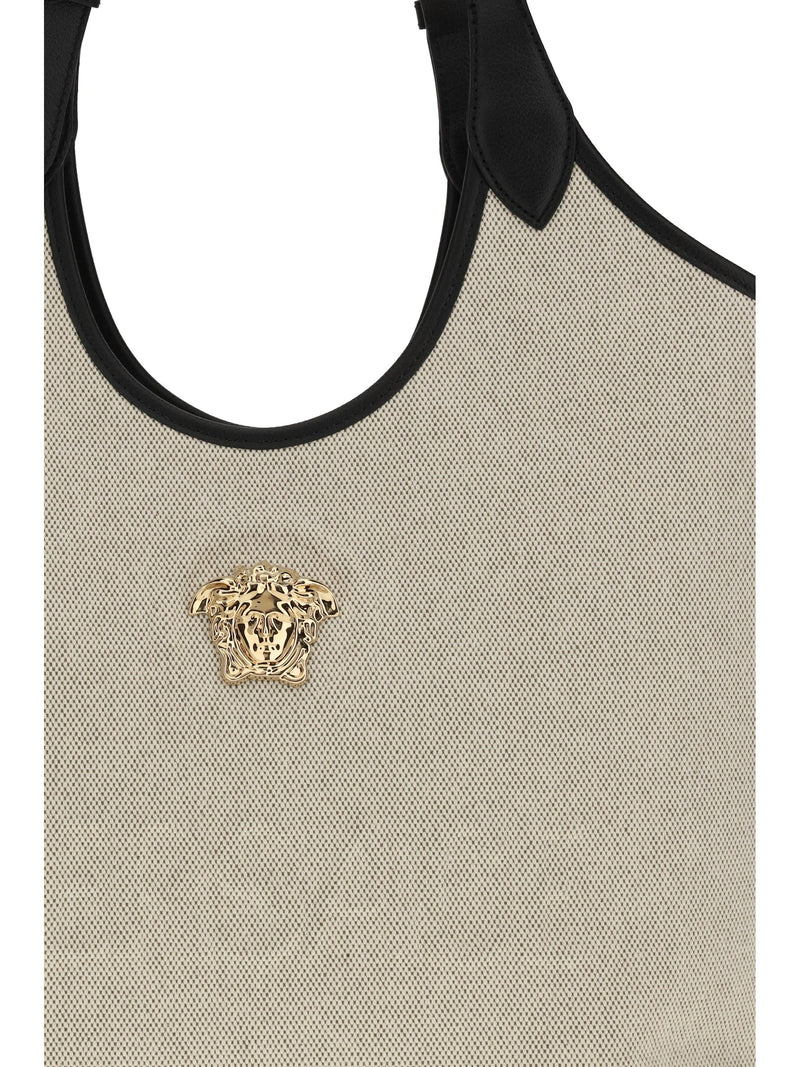 Versace Tote Bag — Beige Cotton