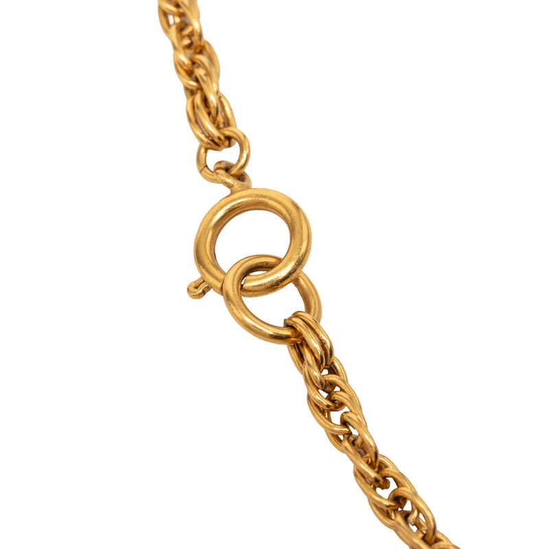 CC Gold Plated Classic Flap Bag Pendant Necklace - Image 4
