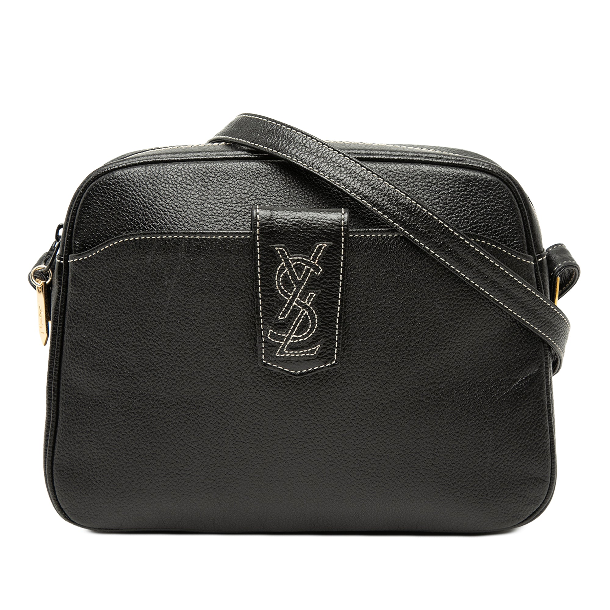 Leather Monogram Crossbody - Image 1