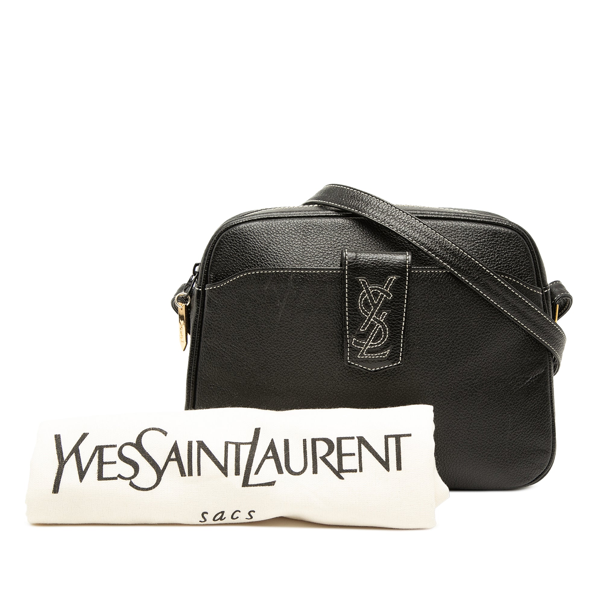 Leather Monogram Crossbody - Image 7