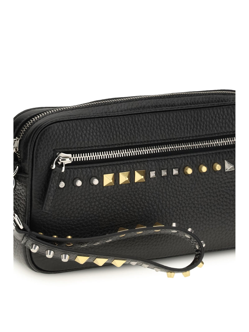 Valentino Garavani Clutch — Black Calf Leather