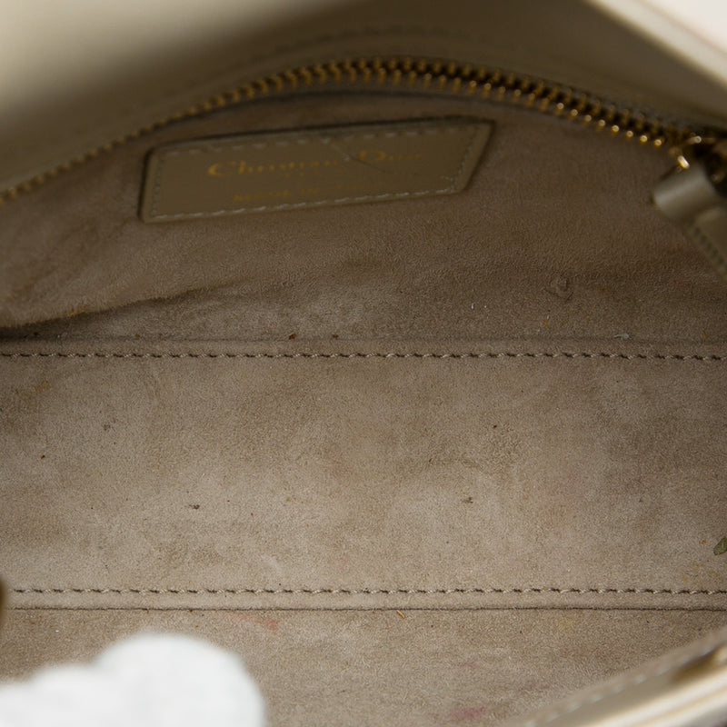 Mini Beaded Metallic Lambskin Cannage Lady Dior - Image 4