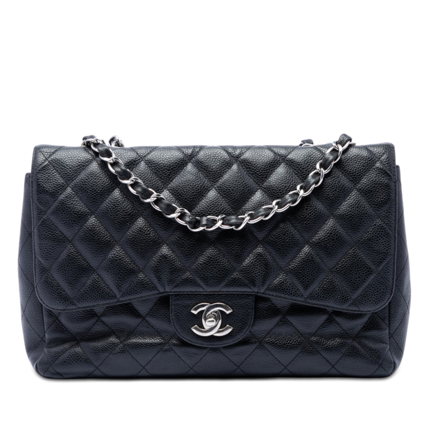 Jumbo Classic Caviar Single Flap - Image 1