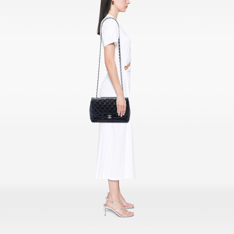 Jumbo Classic Caviar Single Flap - Image 6