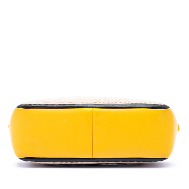 Tricolor Quilted Lambskin Graphic Camera Case Bag - Image 3