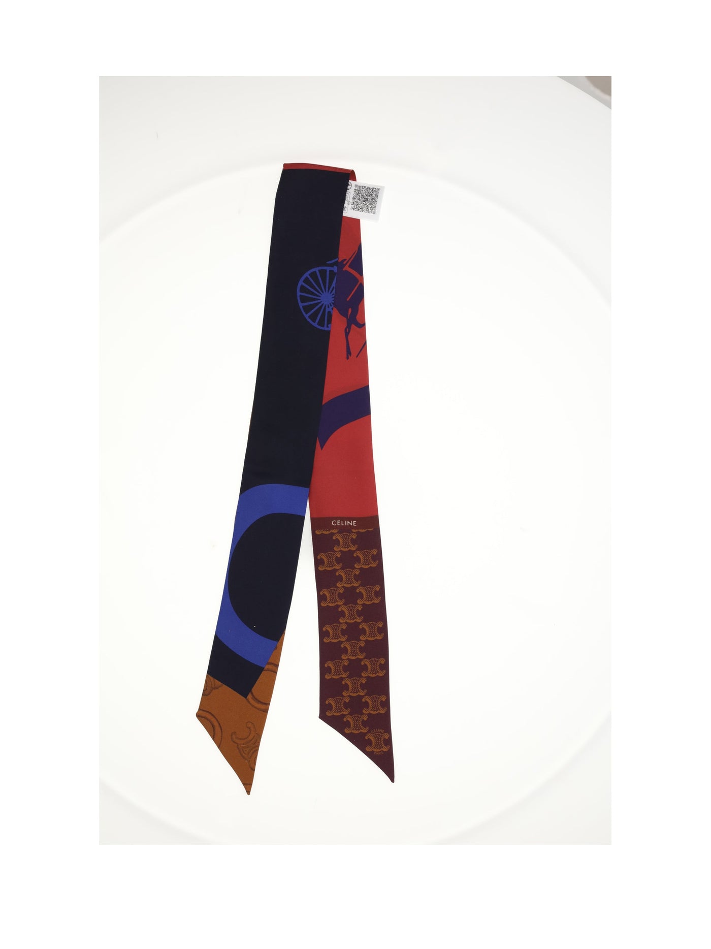 Celine Silk Lavallière Scarf — Red Scarfs