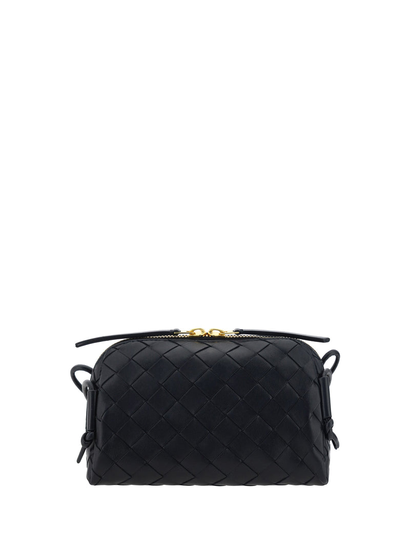 Bottega Veneta Shoulder Bag — Black Calf Leather