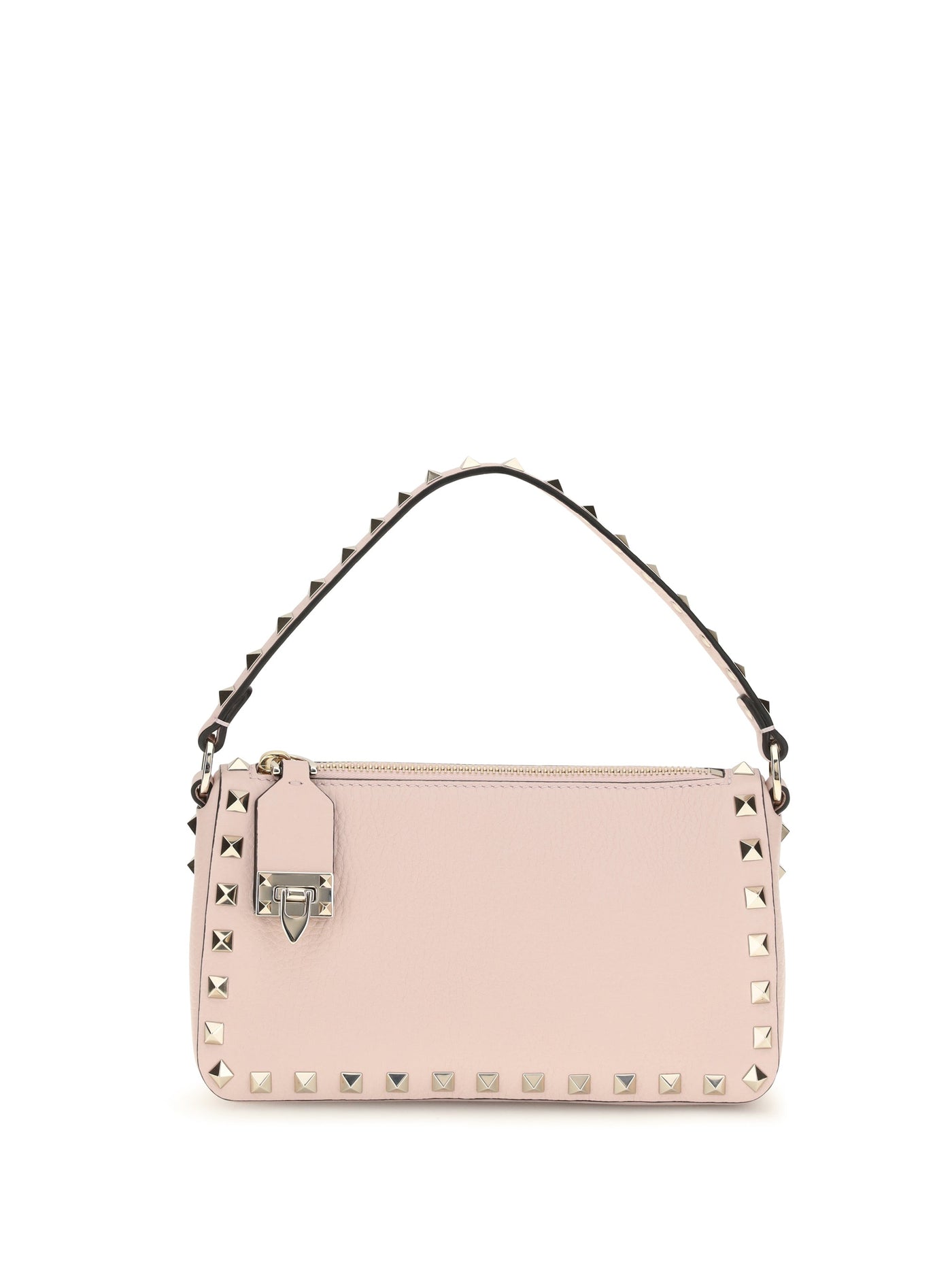 Valentino Garavani Rockstud Shoulder Bag — Pink Calf Leather Bos Taurus