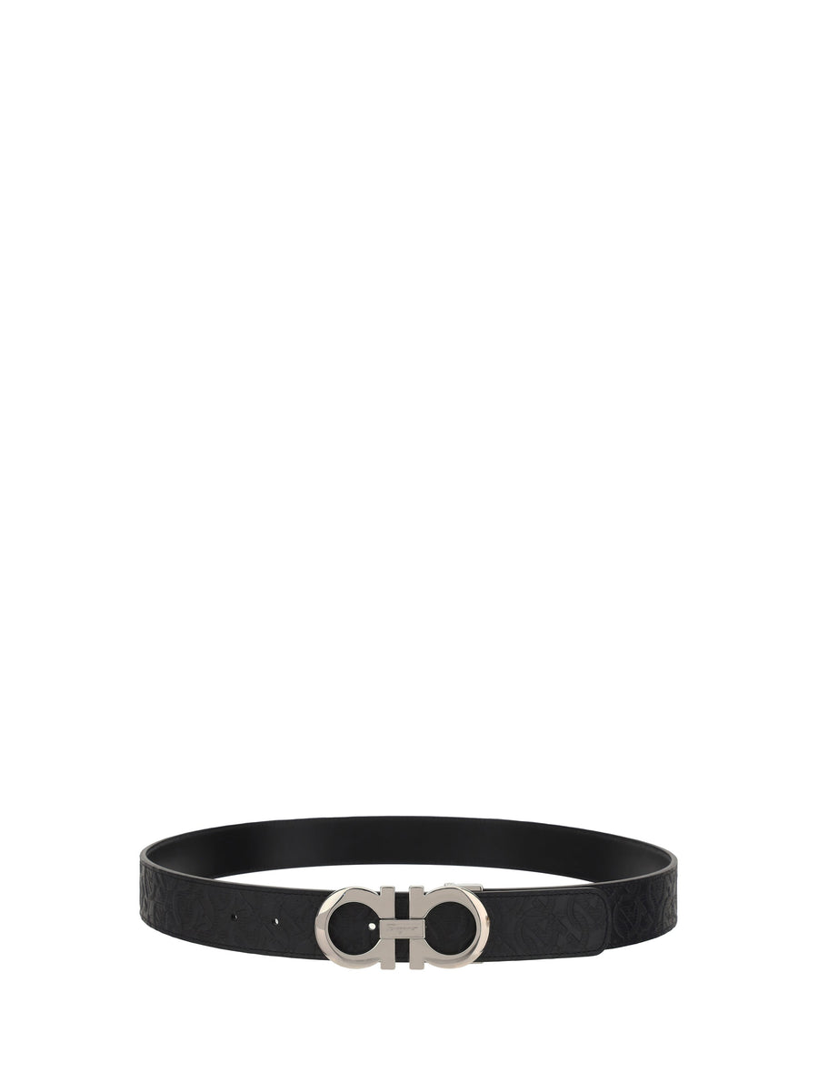 Ferragamo Belt — Black Calf Leather