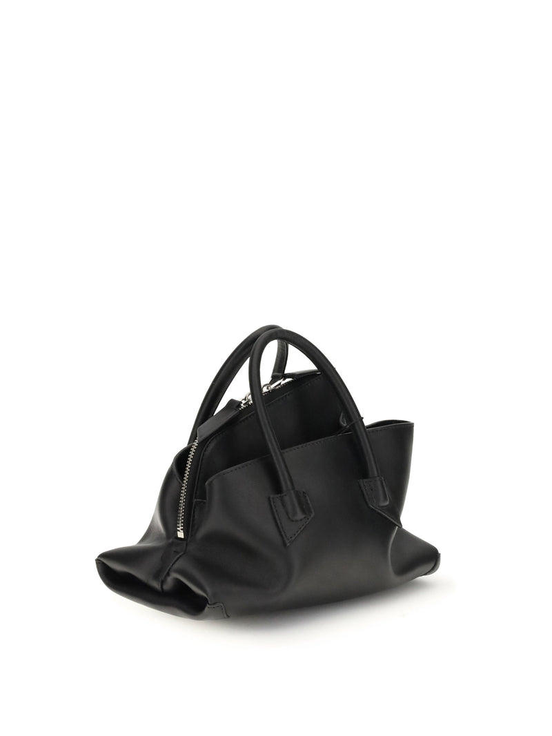 The Attico Top Handle Bag — Black Calf Leather Bos Taurus